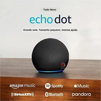 Imagem de Echo Dot com Alexa 5ª Geração  Smart Speaker com Som Potente  Original, Novo, Caixa Aberta, Sem Uso