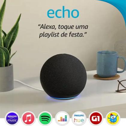 Imagem de Echo Dot Geração Inteligente Assistente Virtual Integrado Relogio Led