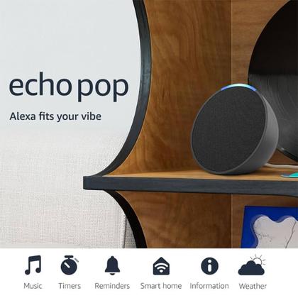 Imagem de Echo Pop Compacto Smart Speaker com Alexa - Amazon - PRETO