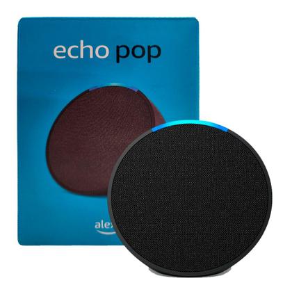 Imagem de Echo Pop Smart Speaker Com Alexa, Controle De Voz, Wi-Fi, Alto Falantes Potentes - Preto