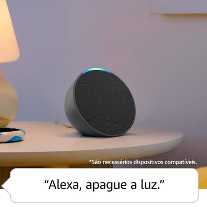 Imagem de Echo Pop Smart Speaker Com Alexa, Controle De Voz, Wi-Fi, Alto Falantes Potentes - Preto