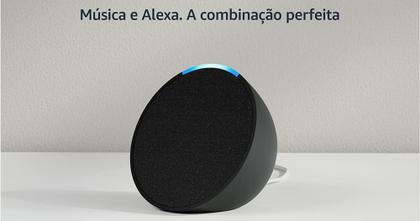 Imagem de Echo Pop Smart Speaker Original Preto compacto com som envolvente