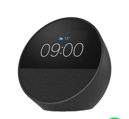 Imagem de Echo Spot (2024) com Alexa: Despertador inteligente com som vibrante e Alexa Cor Preta - Amazon