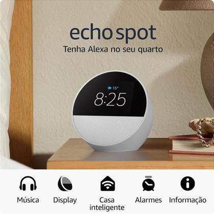 Imagem de Echo Spot c/ Alexa Smart Clock Com Relógio - Branco