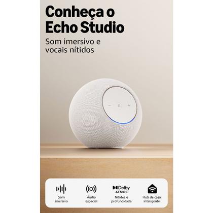 Imagem de Echo Studio (Geração mais Recente) Smart Speaker com Alexa Amazon Branca