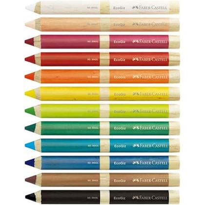 Imagem de Ecogiz de Cera 12 Cores + Apontador 141412 - Faber Castell