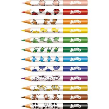 Imagem de Ecolápis 12 Cores Jumbo Triangular Apontador Faber-castell