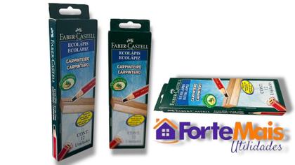 Imagem de Ecolápis Carpinteiro Cx/ 12 unidades. Ideal para escrita em madeira. - FABER