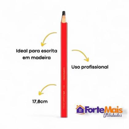 Imagem de Ecolápis Carpinteiro Cx/ 12 unidades. Ideal para escrita em madeira. - FABER