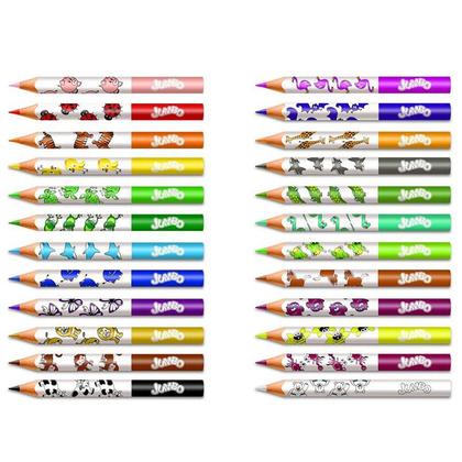 Imagem de Ecolápis de cor 24 cores clássicas Jumbo + apontador Faber-Castell