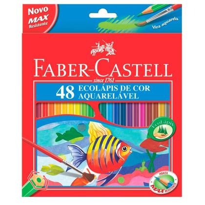 Imagem de EcoLápis de Cor Aquarelável Faber-Castell - Estojo com 48 Cores - Ref 120248 - FABER CASTELL