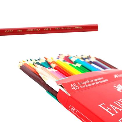 Imagem de EcoLápis de Cor Aquarelável Faber-Castell - Estojo com 48 Cores - Ref 120248 - FABER CASTELL
