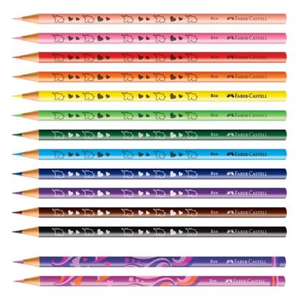 Imagem de Ecolápis de Cor Faber Castell 12+2 Coleção Unicórnio