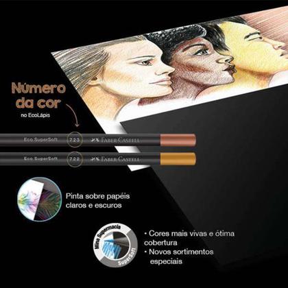 Imagem de Ecolápis de Cor FABER-CASTELL Supersoft 12 Tons de Pele