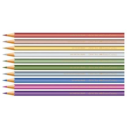 Imagem de EcoLápis de Cor Sextavado 10 Cores Metallic - Faber-Castell