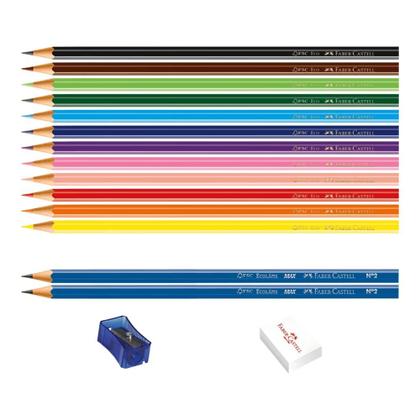 Imagem de Ecolápis de Cor Sextavado Estojo com 12 cores - Faber Castell