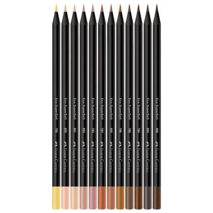 Imagem de Ecolápis de Cor Supersoft 12 Cores Tons de Pele - Faber Castell