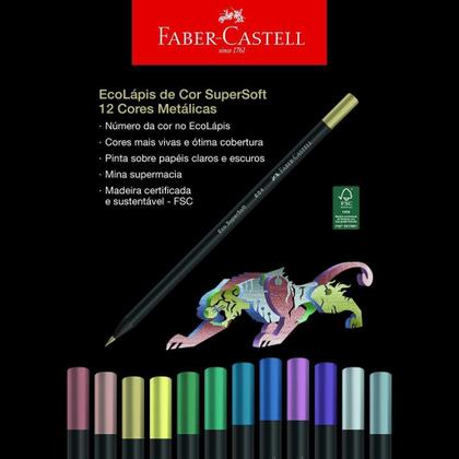 Imagem de Ecolápis Supersoft De 12 Cores Vivas Faber Castell