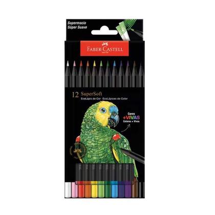 Imagem de Ecolápis Supersoft De 12 Cores Vivas Faber Castell