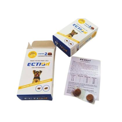 Imagem de ECTION  Controle de Pulgas, Carrapatos e Piolhos para Cães e Gatos de 2,5kg a 5kg 2 Comp Mastigáveis
