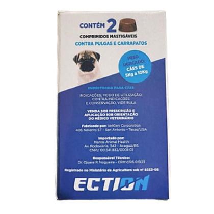 Imagem de ECTION  Proteção Anti Pulgas e Carrapatos para Cães de 5kg a 10kg 2 Unidades