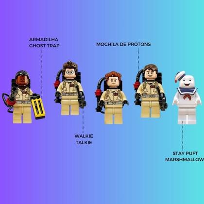 Imagem de Ectomovel Caça Fantasmas carro com 5 Bonecos LetsGo 663 pcs