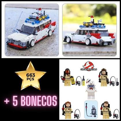 Imagem de Ectomovel Caça Fantasmas carro com 5 Bonecos LetsGo 663 pcs