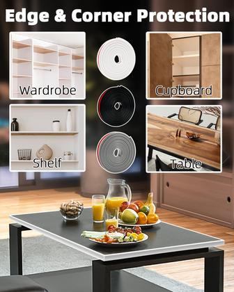 Imagem de Edge Banding JSIWOTH, folheado em forma de U, 5 m, cinza autoadesivo