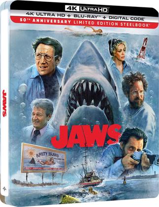 Edição limitada do 50º aniversário do Movie Jaws Steelbook 4K
