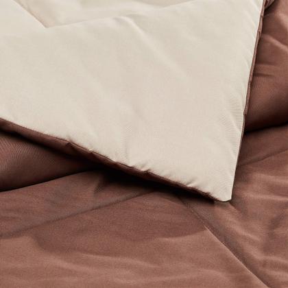 Imagem de Edredom Amazon Basics de microfibra reversível Full/Queen