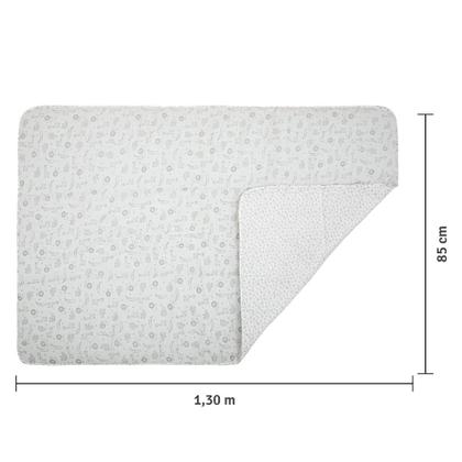 Imagem de Edredom Avulso Papi Dupla Face 1,30mx0,85cm Selva Neutro