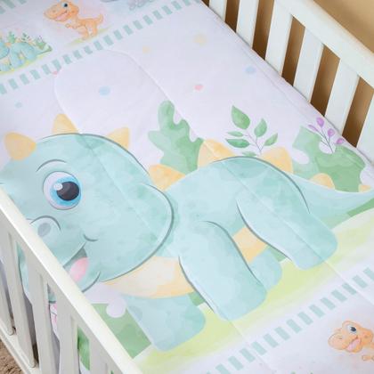 Imagem de Edredom Berço Americano Bebê Menino Sublimado Dino Baby