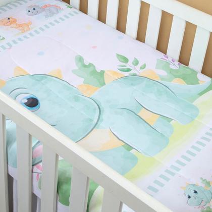 Imagem de Edredom Berço Americano Bebê Menino Sublimado Dino Baby