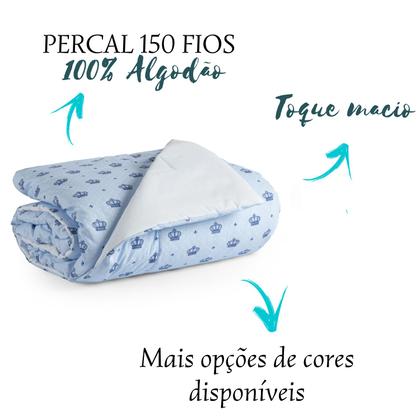 Imagem de Edredom Berço/Mini Cama estampa Coroa Azul Príncipe Moderno