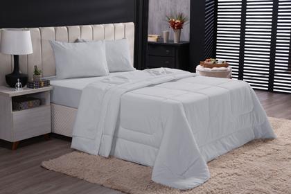 Imagem de Edredom casal avulso liso para cama box 200 fios 100% algodão