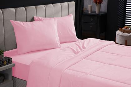 Imagem de Edredom casal avulso liso para cama box 200 fios 100% algodão