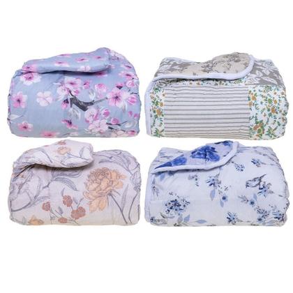 Imagem de Edredom Casal Cobertor Dupla Face Estampas Luxuosa Variadas