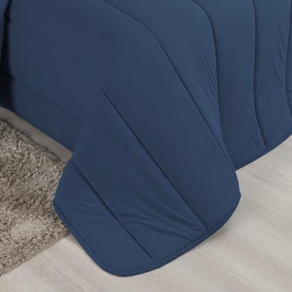 Imagem de Edredom Casal Dupla Face Malha 100% Algodão Liso C/ Viés