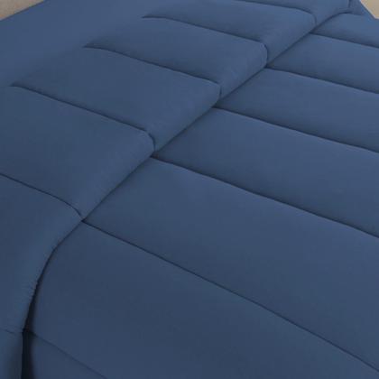 Imagem de Edredom Casal Dupla Face Malha 100% Algodão Liso C/ Viés