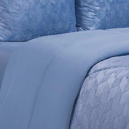 Imagem de Edredom Casal Dupla Face Plush Elegância Maciez e Conforto