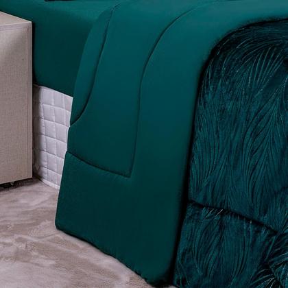 Imagem de Edredom Casal Dupla Face Plush Elegância Maciez e Conforto