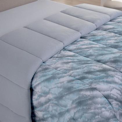 Imagem de Edredom Casal King Dupla Face Malha 100% Algodão Liso C/ Viés