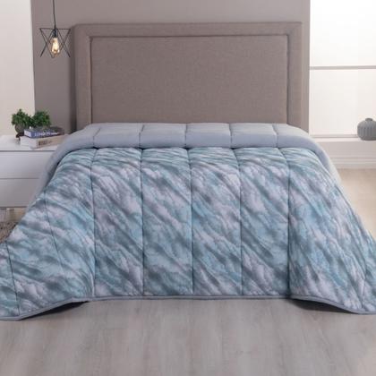 Imagem de Edredom Casal King Dupla Face Malha 100% Algodão Liso C/ Viés