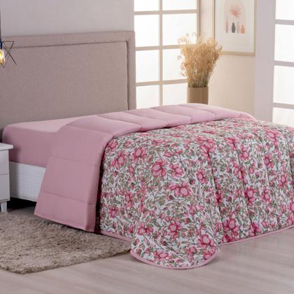 Imagem de Edredom Casal King Dupla Face Malha 100% Algodão Liso C/ Viés