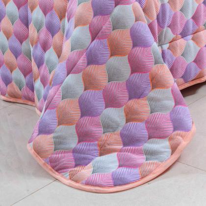 Imagem de Edredom Casal King Dupla Face Malha 100% Algodão Liso C/ Viés