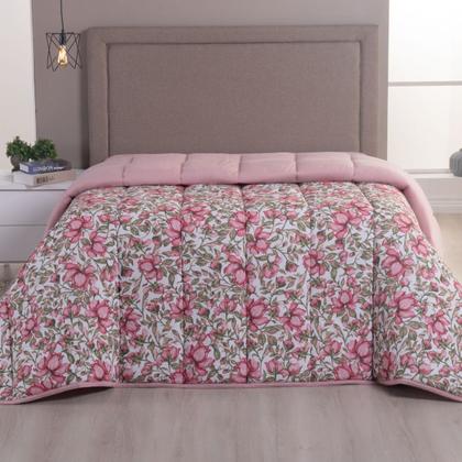 Imagem de Edredom Casal King Malha 100% Algodão Liso Dupla Face C/ Viés