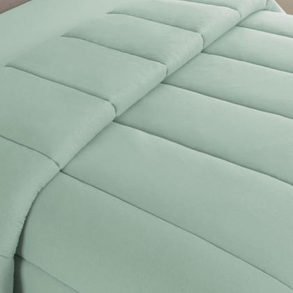 Imagem de Edredom Casal King Malha 100% Algodão Liso Dupla Face C/ Viés