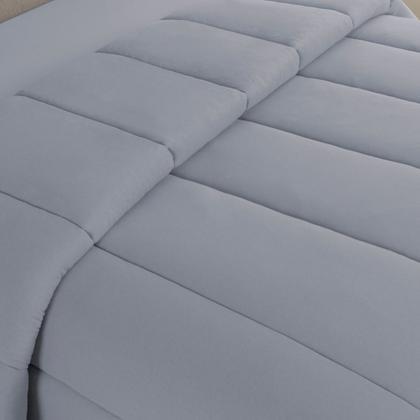 Imagem de Edredom Casal King Malha 100% Algodão Liso Dupla Face C/ Viés