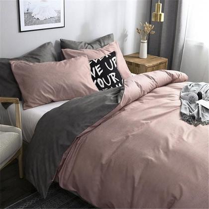 Imagem de Edredom casal king rosé de 280x280cm mais duas fronhas
