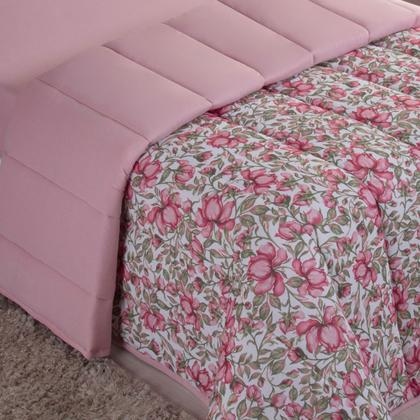 Imagem de Edredom Casal Malha 100% Algodão Liso Dupla Face C/ Viés